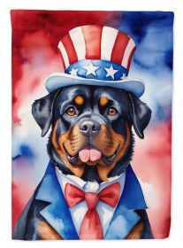 Rottweiler Patriotic American Garden Flag Mailbox Flag Decorative Yard Flag Banner Outside Patio Artwork Yard Flower Beds, Garden Size, Multicolor