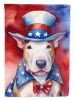 Bull Terrier Patriotic American Garden Flag Mailbox Flag Decorative Yard Flag Banner Outside Patio Artwork Yard Flower Beds, Garden Size, Multicolor