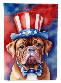 Dogue de Bordeaux Patriotic American Garden Flag Mailbox Flag Decorative Yard Flag Banner Outside Patio Artwork Yard Flower Beds, Garden Size
