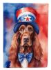 Irish Setter Patriotic American Garden Flag Mailbox Flag Decorative Yard Flag Banner Outside Patio Artwork Yard Flower Beds, Garden Size, Multicolor