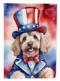 Cockapoo Patriotic American Garden Flag Mailbox Flag Decorative Yard Flag Banner Outside Patio Artwork Yard Flower Beds, Garden Size, Multicolor