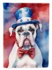 White Boxer Patriotic American Garden Flag Mailbox Flag Decorative Yard Flag Banner Outside Patio Artwork Yard Flower Beds, Garden Size, Multicolor