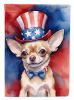 Chihuahua Patriotic American Garden Flag Mailbox Flag Decorative Yard Flag Banner Outside Patio Artwork Yard Flower Beds, Garden Size, Multicolor