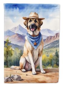 Anatolian Shepherd Cowboy Welcome Garden Flag Mailbox Flag Decorative Yard Flag Banner Outside Patio Artwork Yard Flower Beds, Garden Size, Multicolor