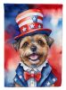 Border Terrier Patriotic American Garden Flag Mailbox Flag Decorative Yard Flag Banner Outside Patio Artwork Yard Flower Beds, Garden Size, Multicolor