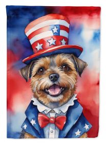 Border Terrier Patriotic American Garden Flag Mailbox Flag Decorative Yard Flag Banner Outside Patio Artwork Yard Flower Beds, Garden Size, Multicolor