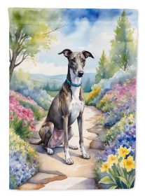 Greyhound Spring Path Garden Flag Mailbox Flag Decorative Yard Flag Banner Outside Patio Artwork Yard Flower Beds, Garden Size, Multicolor
