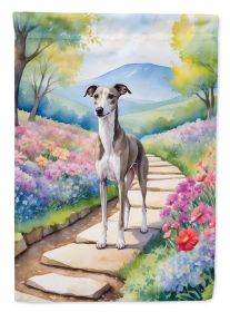Whippet Spring Path Garden Flag Mailbox Flag Decorative Yard Flag Banner Outside Patio Artwork Yard Flower Beds, Garden Size, Multicolor