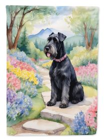 Giant Schnauzer Spring Path Garden Flag Mailbox Flag Decorative Yard Flag Banner Outside Patio Artwork Yard Flower Beds, Garden Size, Multicolor
