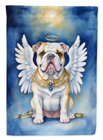 English Bulldog My Angel Garden Flag Mailbox Flag Decorative Yard Flag Banner Outside Patio Artwork Yard Flower Beds, Garden Size, Multicolor