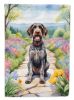German Wirehaired Pointer Spring Path Garden Flag Mailbox Flag Decorative Yard Flag Banner Outside Patio Artwork Yard Flower Beds, Garden Size
