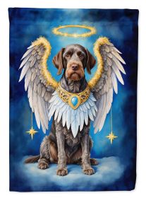German Wirehaired Pointer My Angel Garden Flag Mailbox Flag Decorative Yard Flag Banner Outside Patio Artwork Yard Flower Beds, Garden Size