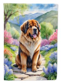Tibetan Mastiff Spring Path Garden Flag Mailbox Flag Decorative Yard Flag Banner Outside Patio Artwork Yard Flower Beds, Garden Size, Multicolor