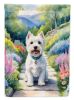 Westie Spring Path Garden Flag Mailbox Flag Decorative Yard Flag Banner Outside Patio Artwork Yard Flower Beds, Garden Size, Multicolor