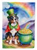 Greater Swiss Mountain Dog St Patrick's Day Garden Flag Mailbox Flag Decorative Yard Flag Banner Outside Patio Artwork Yard Flower Beds, Garden Size