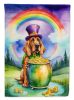 Bloodhound St Patrick's Day Garden Flag Mailbox Flag Decorative Yard Flag Banner Outside Patio Artwork Yard Flower Beds, Garden Size, Multicolor