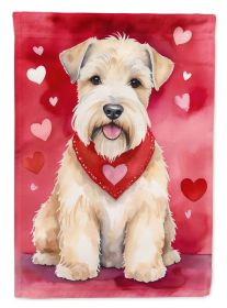 Wheaten Terrier My Valentine Garden Flag Mailbox Flag Decorative Yard Flag Banner Outside Patio Artwork Yard Flower Beds, Garden Size, Multicolor