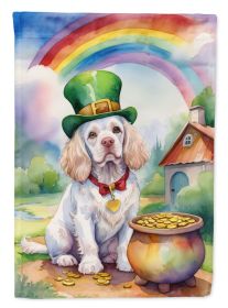 Clumber Spaniel St Patrick's Day Garden Flag Mailbox Flag Decorative Yard Flag Banner Outside Patio Artwork Yard Flower Beds, Garden Size, Multicolor