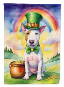 Bull Terrier St Patrick's Day Garden Flag Mailbox Flag Decorative Yard Flag Banner Outside Patio Artwork Yard Flower Beds, Garden Size, Multicolor