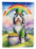 Bearded Collie St Patrick's Day Garden Flag Mailbox Flag Decorative Yard Flag Banner Outside Patio Artwork Yard Flower Beds, Garden Size, Multicolor