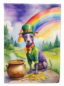 American Hairless Terrier St Patrick's Day Garden Flag Mailbox Flag Decorative Yard Flag Banner Outside Patio Artwork Yard Flower Beds, Garden Size