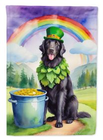 Flat-Coated Retriever St Patrick's Day Garden Flag Mailbox Flag Decorative Yard Flag Banner Outside Patio Artwork Yard Flower Beds, Garden Size