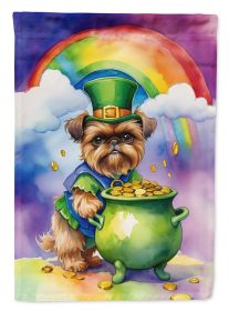 Brussels Griffon St Patrick's Day Garden Flag Mailbox Flag Decorative Yard Flag Banner Outside Patio Artwork Yard Flower Beds, Garden Size, Multicolor