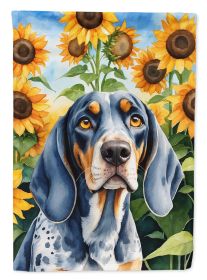 Bluetick Coonhound in Sunflowers Garden Flag Mailbox Flag Decorative Yard Flag Banner Outside Patio Artwork Yard Flower Beds, Garden Size, Multicolor