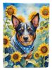 Australian Cattle Dog in Sunflowers Garden Flag Mailbox Flag Decorative Yard Flag Banner Outside Patio Artwork Yard Flower Beds, Garden Size