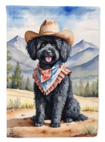 Puli Cowboy Welcome Garden Flag Mailbox Flag Decorative Yard Flag Banner Outside Patio Artwork Yard Flower Beds, Garden Size, Multicolor