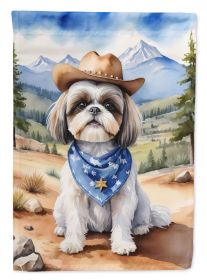Shih Tzu Cowboy Welcome Garden Flag Mailbox Flag Decorative Yard Flag Banner Outside Patio Artwork Yard Flower Beds, Garden Size, Multicolor