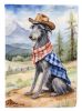 Scottish Deerhound Cowboy Welcome Garden Flag Mailbox Flag Decorative Yard Flag Banner Outside Patio Artwork Yard Flower Beds, Garden Size, Multicolor