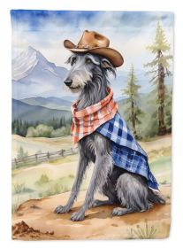 Scottish Deerhound Cowboy Welcome Garden Flag Mailbox Flag Decorative Yard Flag Banner Outside Patio Artwork Yard Flower Beds, Garden Size, Multicolor