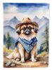 Pekingese Cowboy Welcome Garden Flag Mailbox Flag Decorative Yard Flag Banner Outside Patio Artwork Yard Flower Beds, Garden Size, Multicolor