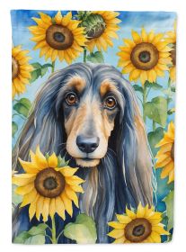 Afghan Hound in Sunflowers Garden Flag Mailbox Flag Decorative Yard Flag Banner Outside Patio Artwork Yard Flower Beds, Garden Size, Multicolor