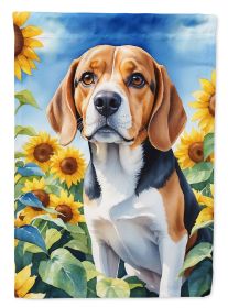 Beagle in Sunflowers Garden Flag Mailbox Flag Decorative Yard Flag Banner Outside Patio Artwork Yard Flower Beds, Garden Size, Multicolor