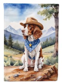 Welsh Springer Spaniel Cowboy Welcome Garden Flag Mailbox Flag Decorative Yard Flag Banner Outside Patio Artwork Yard Flower Beds, Garden Size