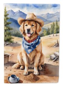 Golden Retriever Cowboy Welcome Garden Flag Mailbox Flag Decorative Yard Flag Banner Outside Patio Artwork Yard Flower Beds, Garden Size, Multicolor