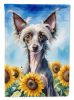 Chinese Crested in Sunflowers Garden Flag Mailbox Flag Decorative Yard Flag Banner Outside Patio Artwork Yard Flower Beds, Garden Size, Multicolor