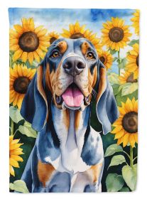 American English Coonhound in Sunflowers Garden Flag Mailbox Flag Decorative Yard Flag Banner Outside Patio Artwork Yard Flower Beds, Garden Size