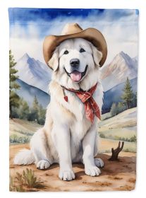 Great Pyrenees Cowboy Welcome Garden Flag Mailbox Flag Decorative Yard Flag Banner Outside Patio Artwork Yard Flower Beds, Garden Size, Multicolor