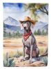 Weimaraner Cowboy Welcome Garden Flag Mailbox Flag Decorative Yard Flag Banner Outside Patio Artwork Yard Flower Beds, Garden Size, Multicolor