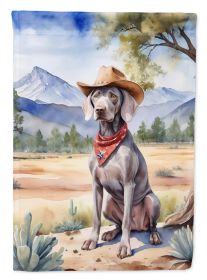 Weimaraner Cowboy Welcome Garden Flag Mailbox Flag Decorative Yard Flag Banner Outside Patio Artwork Yard Flower Beds, Garden Size, Multicolor