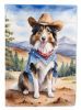 Collie Cowboy Welcome Garden Flag Mailbox Flag Decorative Yard Flag Banner Outside Patio Artwork Yard Flower Beds, Garden Size, Multicolor