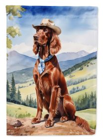 Irish Setter Cowboy Welcome Garden Flag Mailbox Flag Decorative Yard Flag Banner Outside Patio Artwork Yard Flower Beds, Garden Size, Multicolor