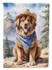 Tibetan Mastiff Cowboy Welcome Garden Flag Mailbox Flag Decorative Yard Flag Banner Outside Patio Artwork Yard Flower Beds, Garden Size, Multicolor