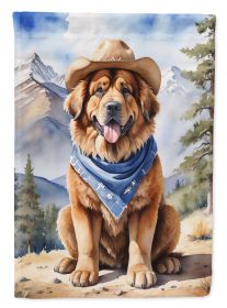 Tibetan Mastiff Cowboy Welcome Garden Flag Mailbox Flag Decorative Yard Flag Banner Outside Patio Artwork Yard Flower Beds, Garden Size, Multicolor