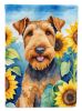 Airedale Terrier in Sunflowers Garden Flag Mailbox Flag Decorative Yard Flag Banner Outside Patio Artwork Yard Flower Beds, Garden Size, Multicolor