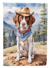 Brittany Spaniel Cowboy Welcome Garden Flag Mailbox Flag Decorative Yard Flag Banner Outside Patio Artwork Yard Flower Beds, Garden Size, Multicolor