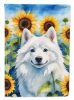 American Eskimo in Sunflowers Garden Flag Mailbox Flag Decorative Yard Flag Banner Outside Patio Artwork Yard Flower Beds, Garden Size, Multicolor
